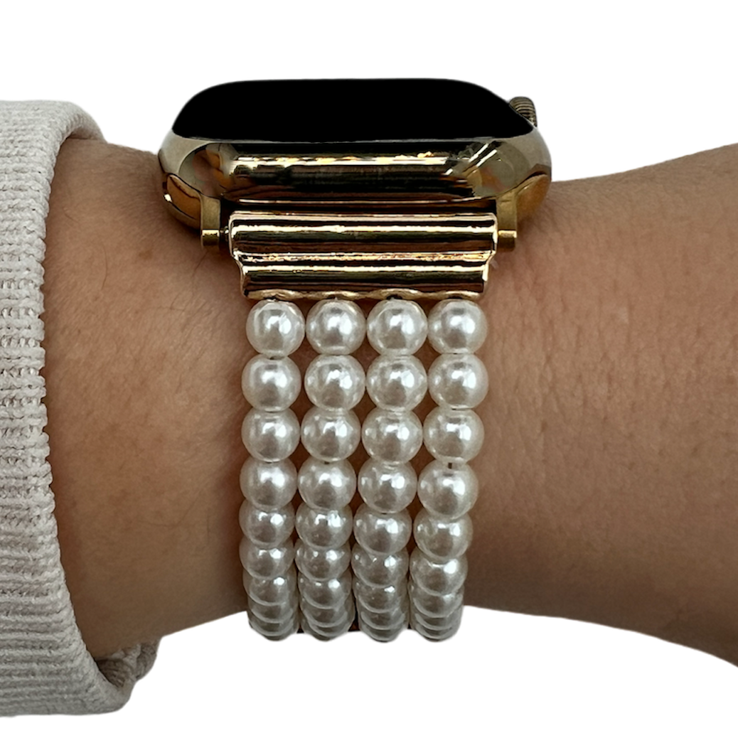Apple Watch sieraden band Michelle wit